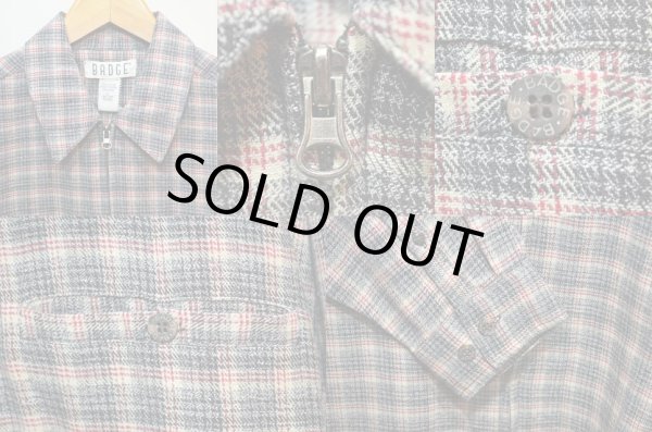 画像4: 90's BADGE フルジップ L/S シャツ “DEADSTOCK” (4)