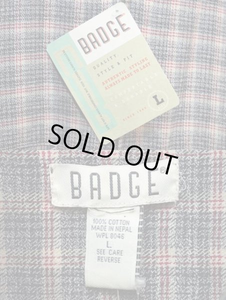 画像3: 90's BADGE フルジップ L/S シャツ “DEADSTOCK” (3)