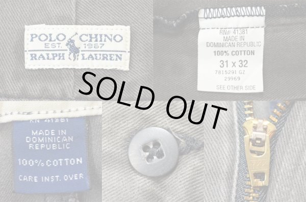 画像3: 90's Polo Ralph Lauren 2タック チノトラウザー “POLO CHINO / CHARCOAL” (3)