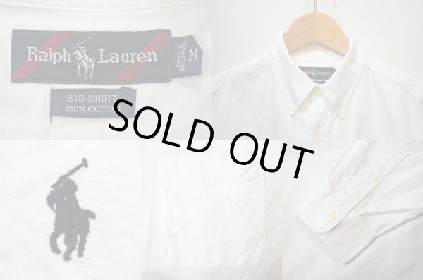 画像3: 90's Polo Ralph Lauren ボタンダウンシャツ “WHITE / BIG SHIRT” (3)