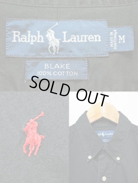 画像3: 90's Polo Ralph Lauren ボタンダウンシャツ “BLAKE / BLACK” (3)