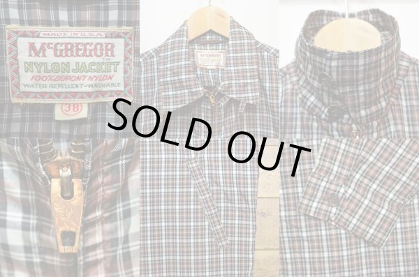 画像3: 50-60's McGREGOR チェック柄 ナイロンスウィングトップ (3)