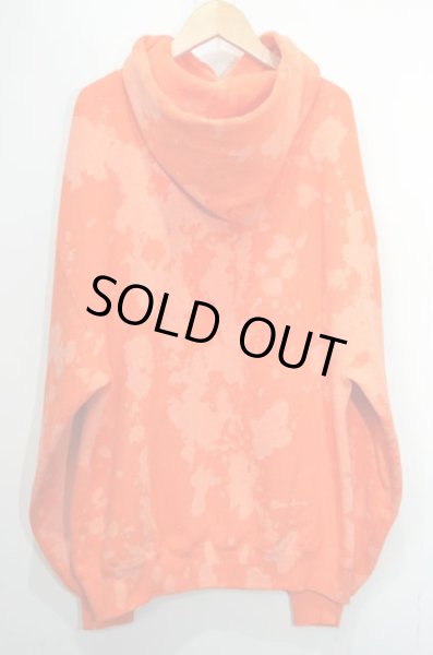 画像2: 90-00's RUSSELL ブリーチ加工 スウェットパーカー (2)