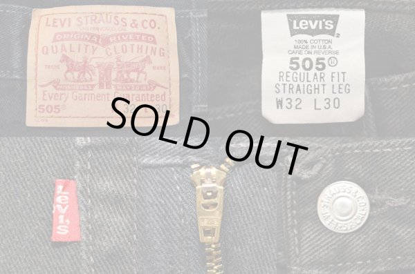 画像3: 90's Levi's 505 ブラックデニムパンツ “MADE IN USA / W32 L30” (3)