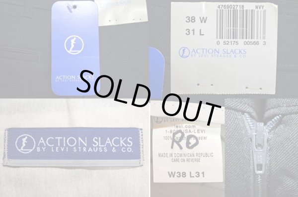 画像3: 90's Levi's ACTION SLACKS “NAVY / DEADSTOCK” (3)