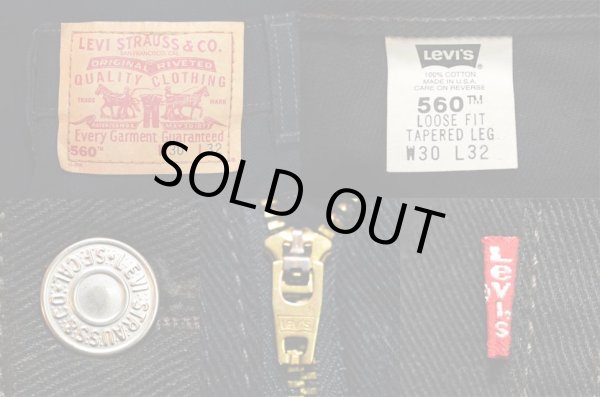 画像3: 90's Levi's 560 ブラックデニムパンツ “W30 L32 / MADE IN USA” (3)