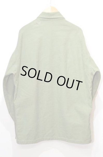 画像2: 60's US.ARMY コットンサテン ユーティリティシャツ (2)