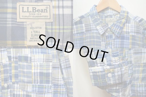 画像3: L.L.Bean マドラスチェック柄 パッチワークシャツ (3)