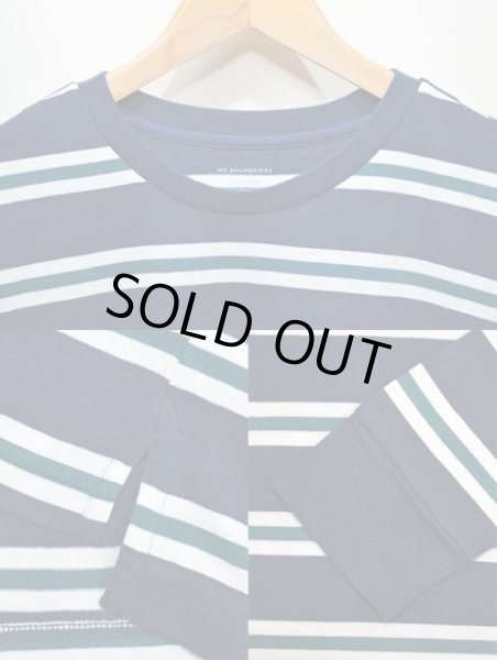 画像3: 日本未発売 NO BOUNDARIES L/S STRIPE TEE “NAVY” (3)