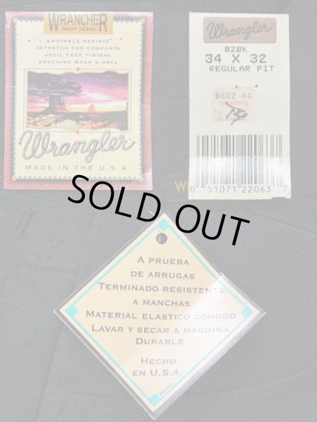 画像4: 90's Wrangler WRANCHER BOOT JEANS “DEADSTOCK / BLACK” (4)