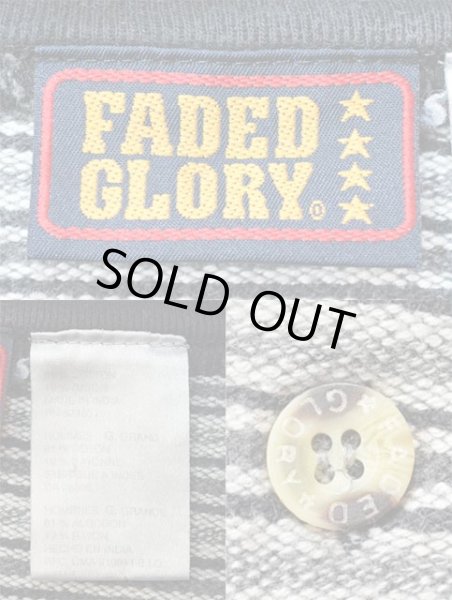画像3: 90's FADED GLORY ボーダー柄 L/S ヘンリーネックカットソー (3)
