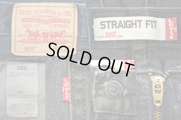 画像3: Levi's 505 ブラックデニムパンツ “W31×L30” (3)