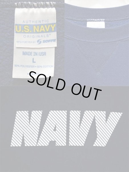 画像3: US.NAVY リフレクタープリント スウェットシャツ “MADE IN USA” (3)