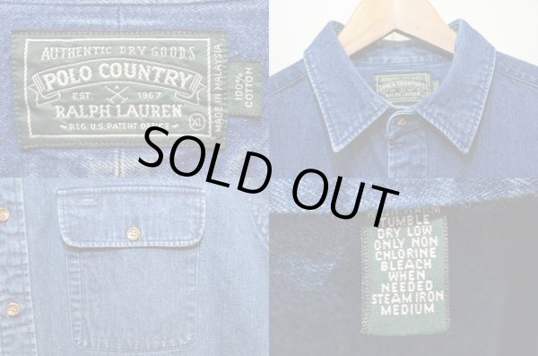 画像3: 90's Ralph Lauren デニムワークシャツ “POLO COUNTRY” (3)