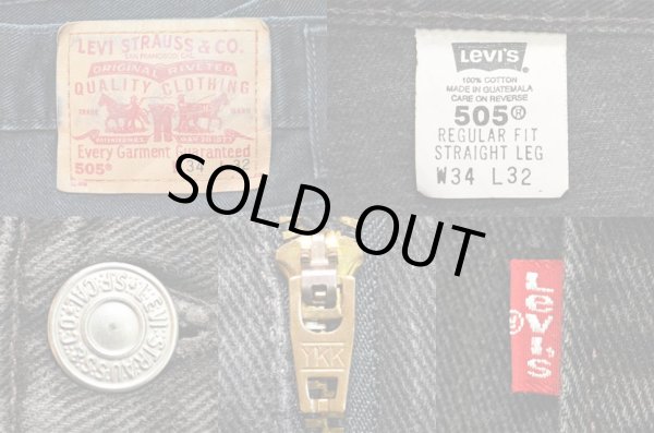 画像3: 90-00's Levi's 505 ブラックデニムパンツ “W34 L32” (3)