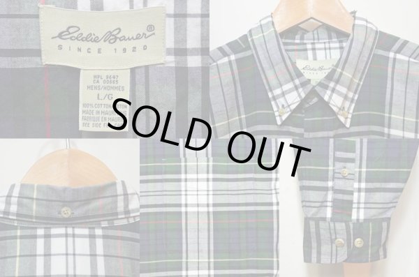 画像3: 90's Eddie Bauer 3点留め ボタンダウンシャツ (3)