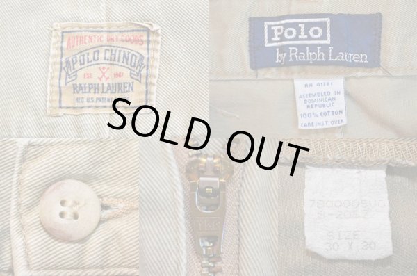 画像3: 90's Polo Ralph Lauren 2タック チノトラウザー “POLO CHINO” (3)