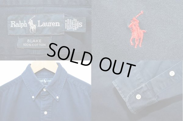 画像3: 90's Polo Ralph Lauren ボタンダウンシャツ “BLAKE / NAVY” (3)