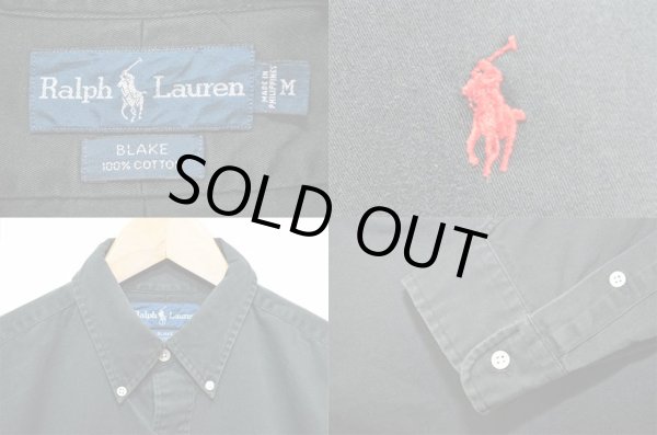 画像3: 90's Polo Ralph Lauren ボタンダウンシャツ “BLAKE / BLACK” (3)