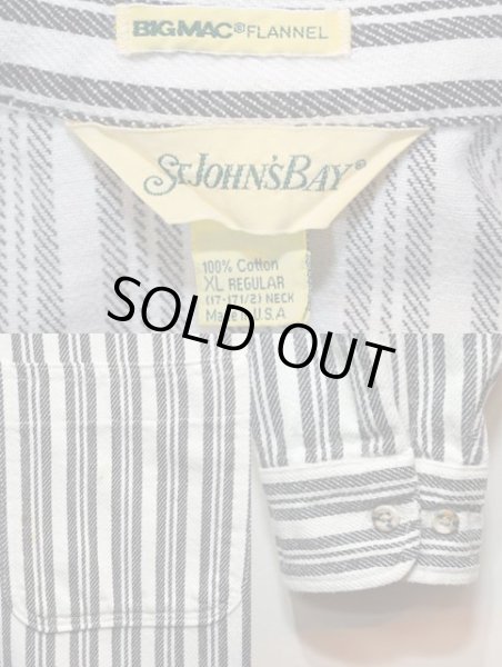 画像3: 90's ST JOHN'S BAY マルチストライプ柄 ヘビーネルシャツ “MADE IN USA” (3)
