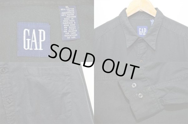 画像3: 90's OLD GAP L/S コットンレーヨンシャツ (3)