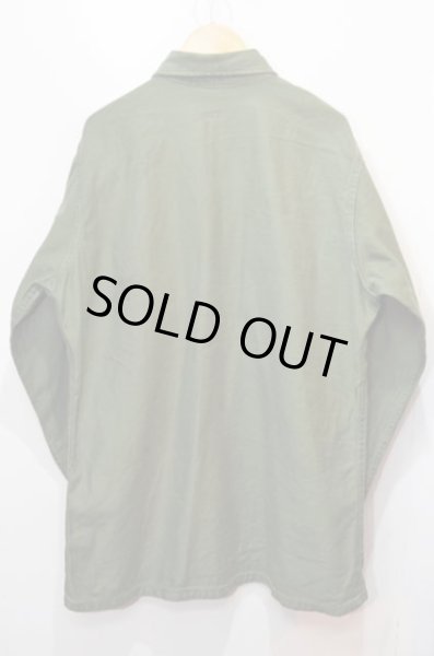 画像2: 60's US.ARMY コットンサテン ユーティリティーシャツ (2)