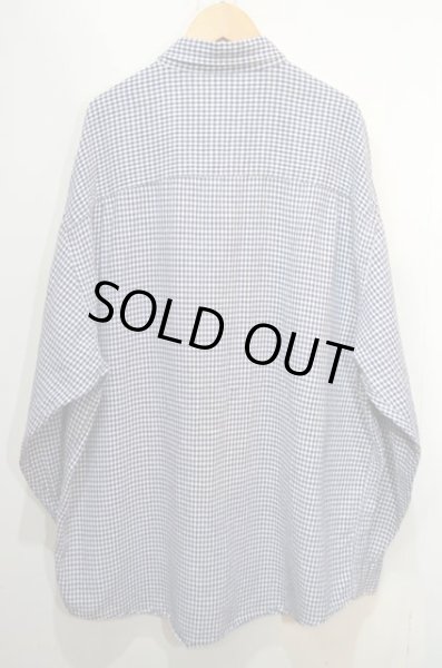 画像2: 90's Eddie Bauer ギンガムチェック柄 コットンリネン ボタンダウンシャツ (2)