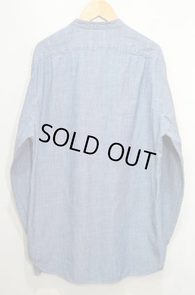 画像2: J.CREW L/S シャンブレー バンドカラーシャツ (2)