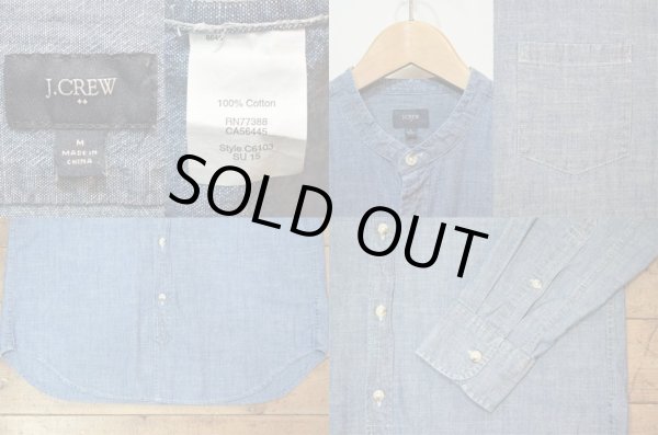 画像3: J.CREW L/S シャンブレー バンドカラーシャツ (3)
