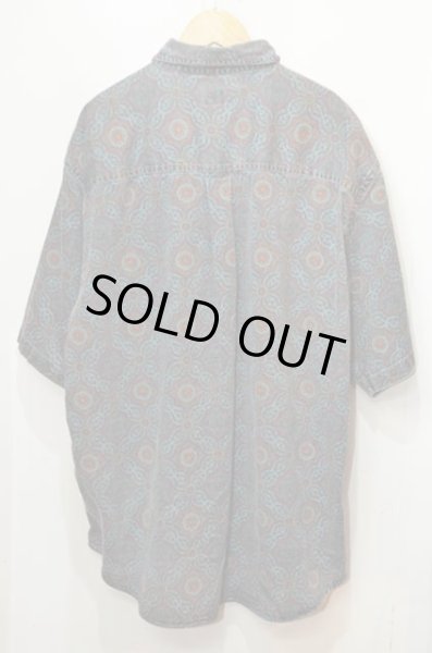 画像2: 90's LANDS' END S/S 総柄ボタンダウンシャツ (2)