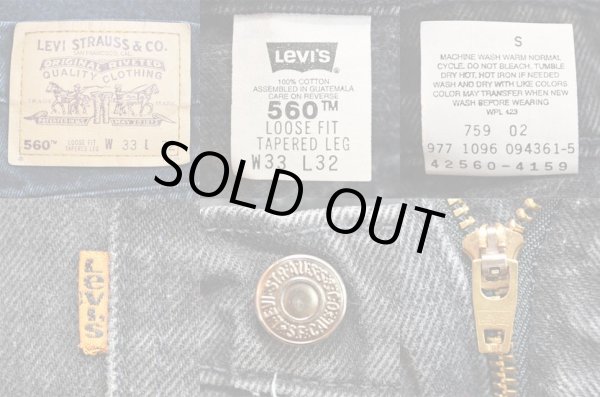 画像3: 90-00's Levi's 560 ブラックデニム (3)