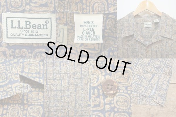 画像3: 90-00's L.L.Bean S/S 総柄 オープンカラーシャツ (3)