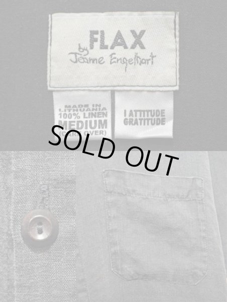 画像3: 90's FLAX S/S リネンシャツ “BLACK” (3)