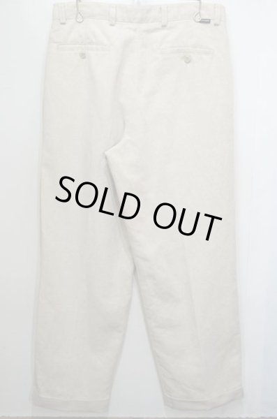 画像2: 90's DOCKERS 2タック トラウザー “コットン×リネン / W33 L30” (2)