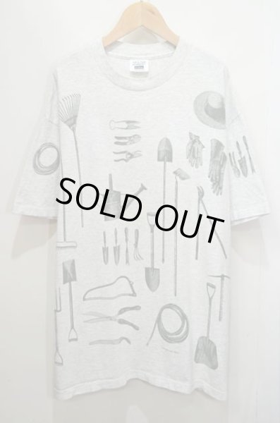 90's rel.e.vant.products 総柄プリント Tシャツ “MADE IN USA