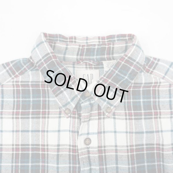 画像3: 00's OLD GAP フランネル ボタンダウンシャツ (3)