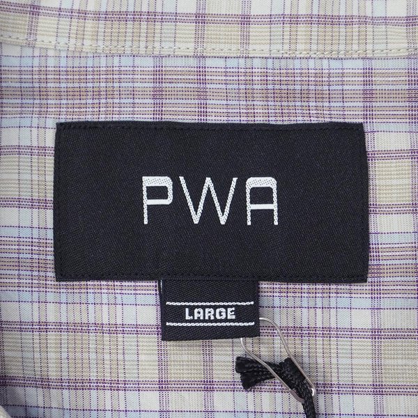 画像8: PWA LINEN MIX O/C SHIRT / BEIGE CHECK (8)