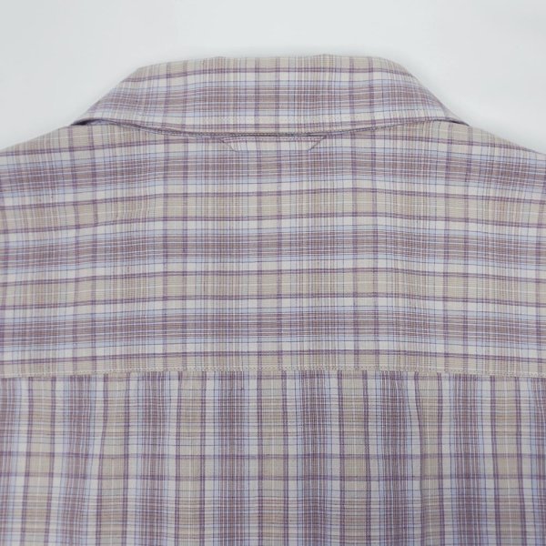 画像3: PWA LINEN MIX O/C SHIRT / BEIGE CHECK (3)