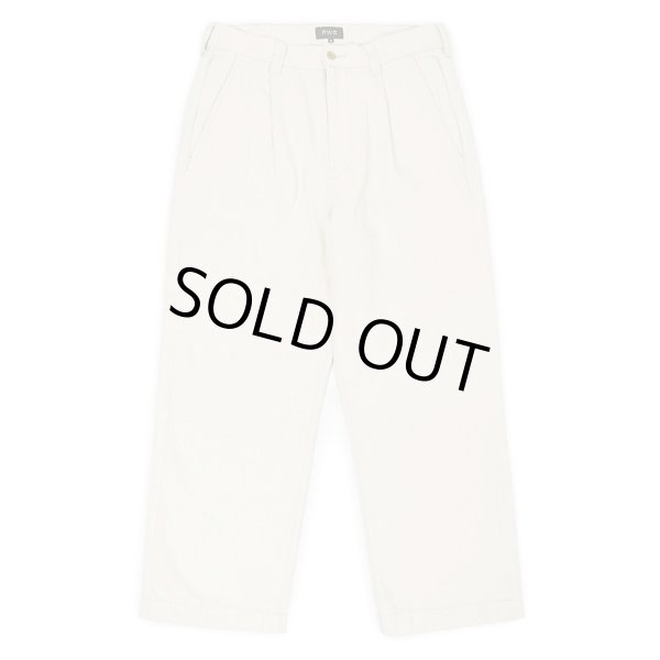 PWA HEMP MIX DENIM SLACKS / IVORY - used&vintage box Hi-smile