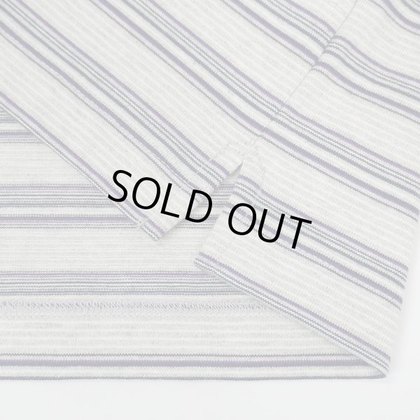 画像3: PWA STRIPED PIPING L/S TEE / CLOUD (3)