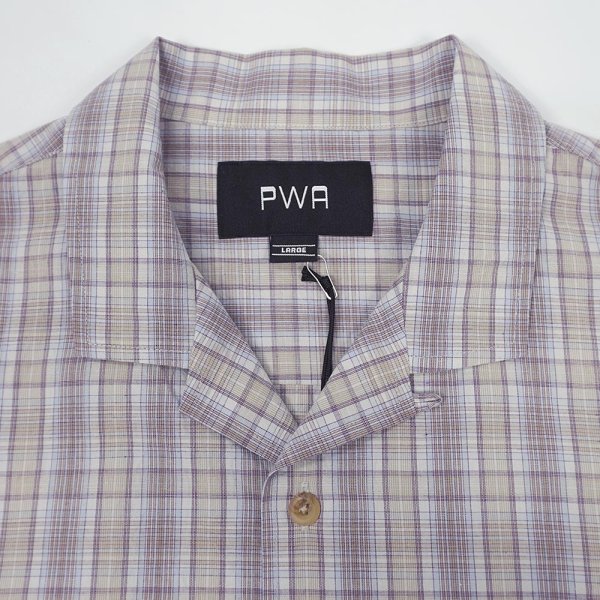 画像2: PWA LINEN MIX O/C SHIRT / BEIGE CHECK (2)