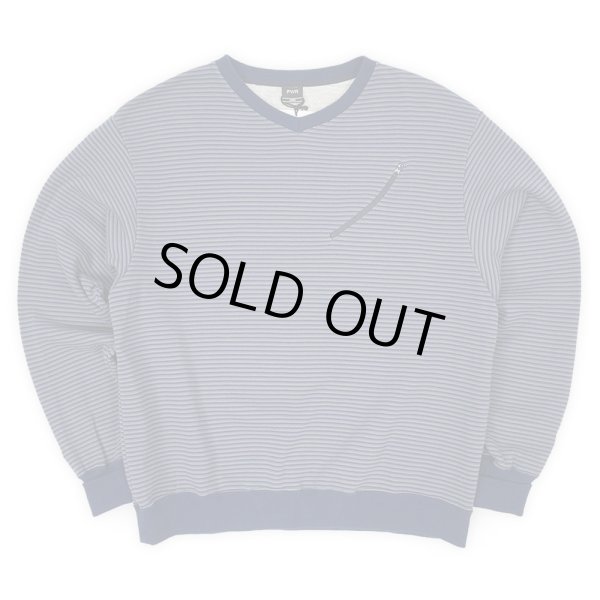 画像1: PWA HEAVY KANOKO V-NECK P/O / NAVY BD (1)