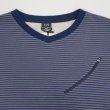 画像2: PWA HEAVY KANOKO V-NECK P/O / NAVY BD (2)