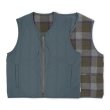 画像1: PWA REFINE-WOOL CHK RV VEST / CHARCOAL (1)