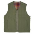 画像2: PWA REFINE-WOOL CHK RV VEST / OLIVE (2)