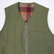 画像4: PWA REFINE-WOOL CHK RV VEST / OLIVE (4)