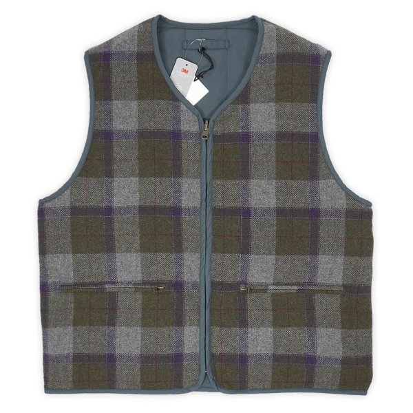 画像3: PWA REFINE-WOOL CHK RV VEST / CHARCOAL (3)