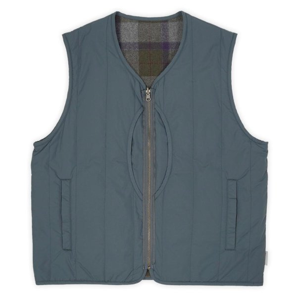 画像2: PWA REFINE-WOOL CHK RV VEST / CHARCOAL (2)