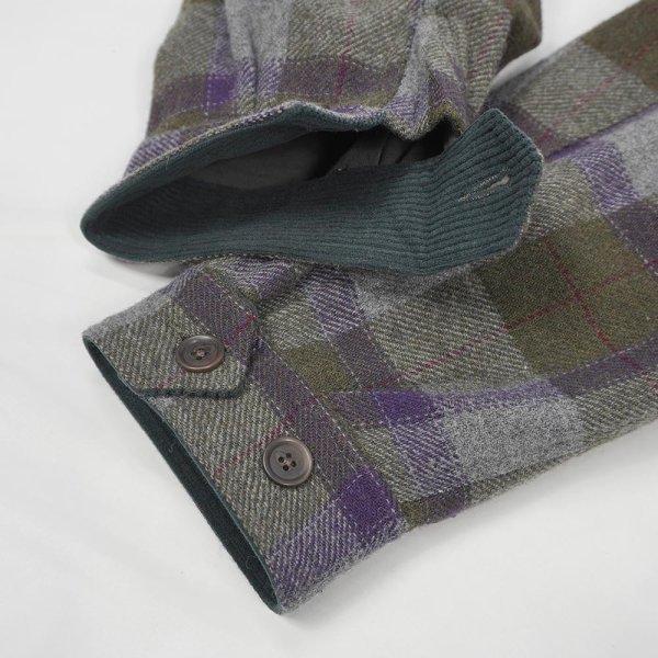 画像4: PWA REFINE-WOOL CHK DRIZZLER / OLIVE CHK (4)