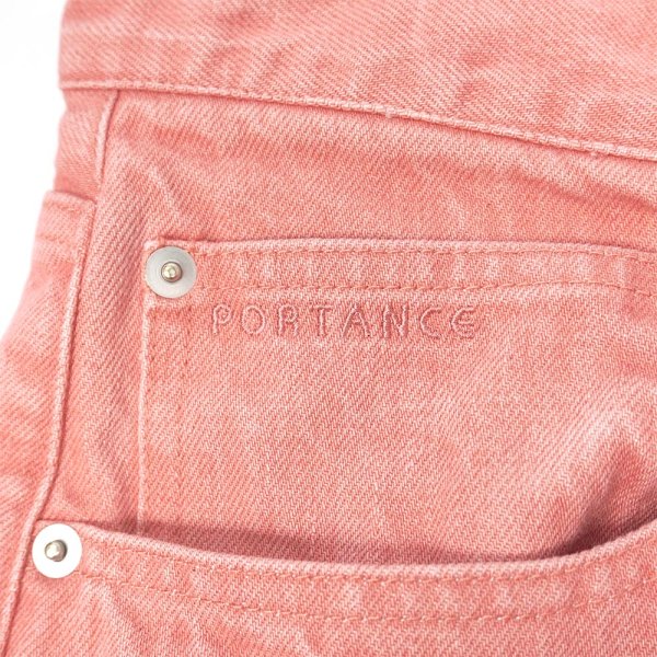 画像3: PORTANCE RELAX-FIT 6P COL JEANS / CORAL  (3)